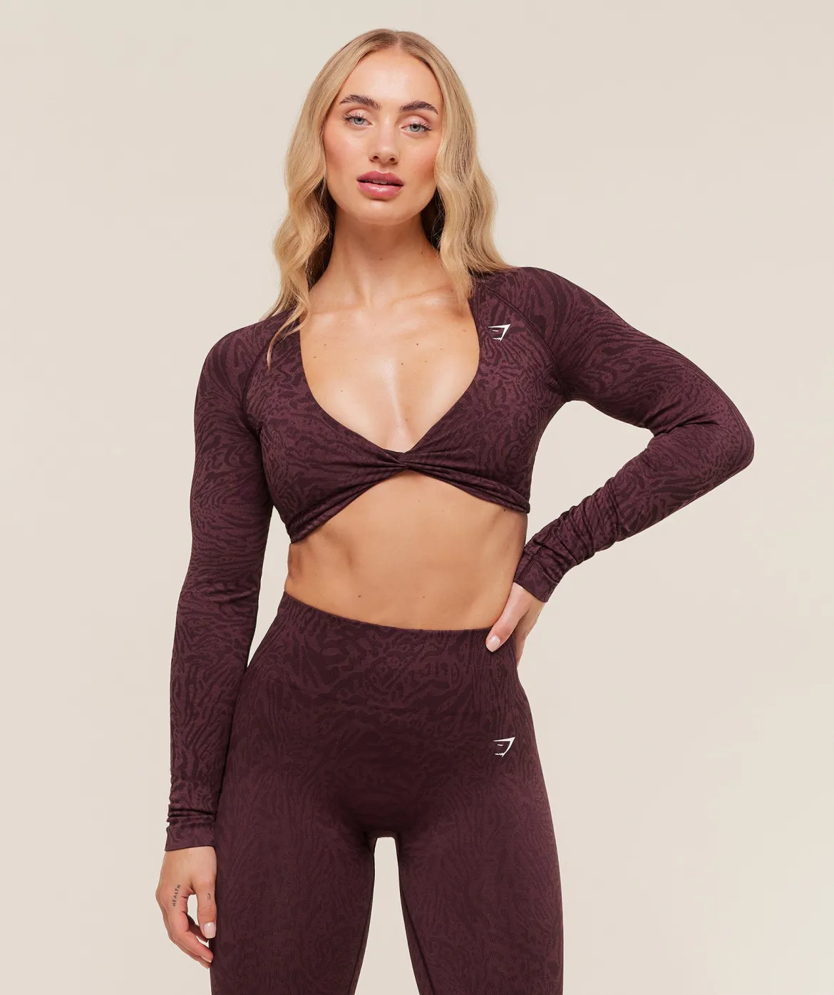 Adapt Animal Long Sleeve Crop Top