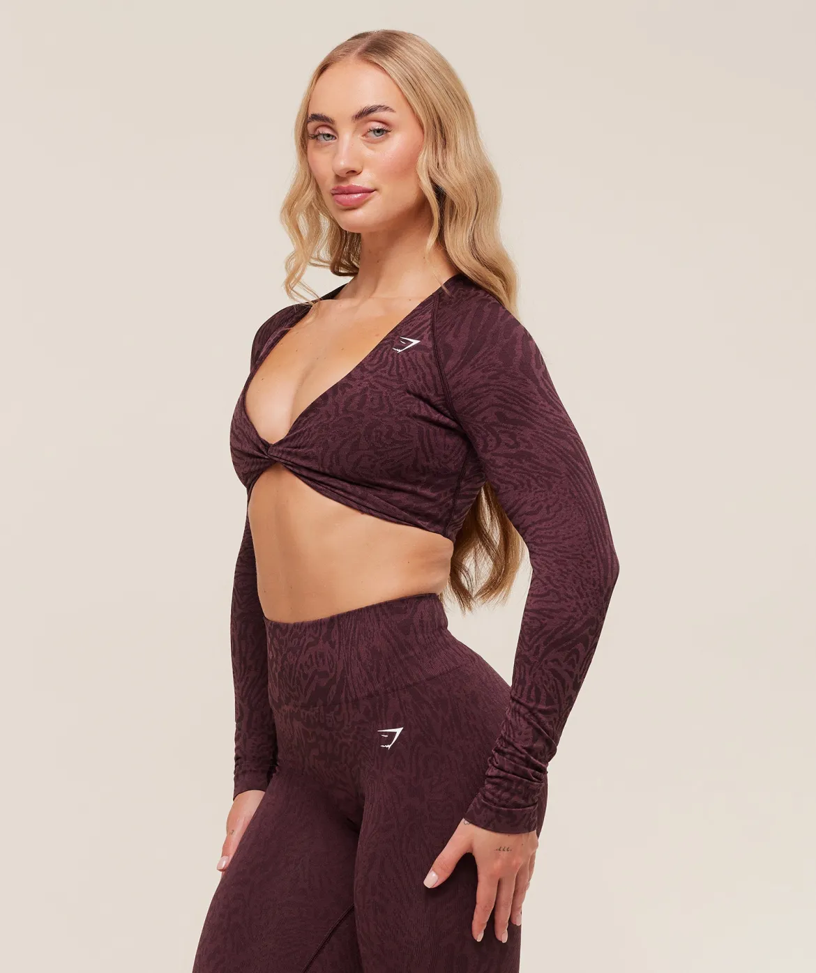 Adapt Animal Long Sleeve Crop Top