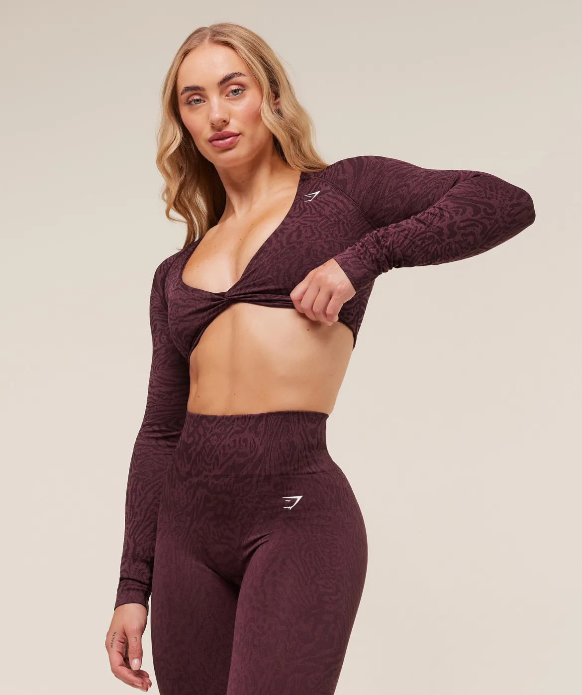 Adapt Animal Long Sleeve Crop Top