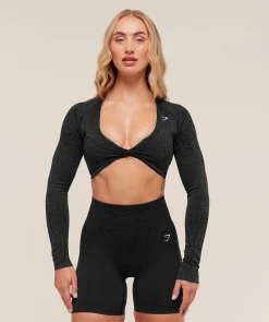 Adapt Animal Long Sleeve Crop Top
