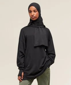 Covered Longline Cotton Long Sleeve Top