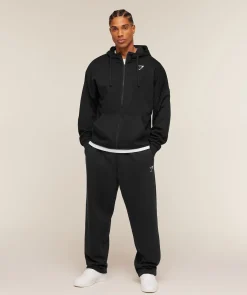 Crest Oversized Zip Up Hoodie