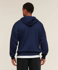 Crest Oversized Zip Up Hoodie