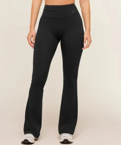 Crossover Back Flared Leggings
