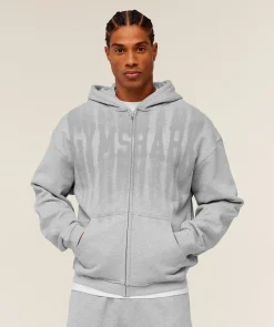 Fade Graphic Zip Through Hoodie