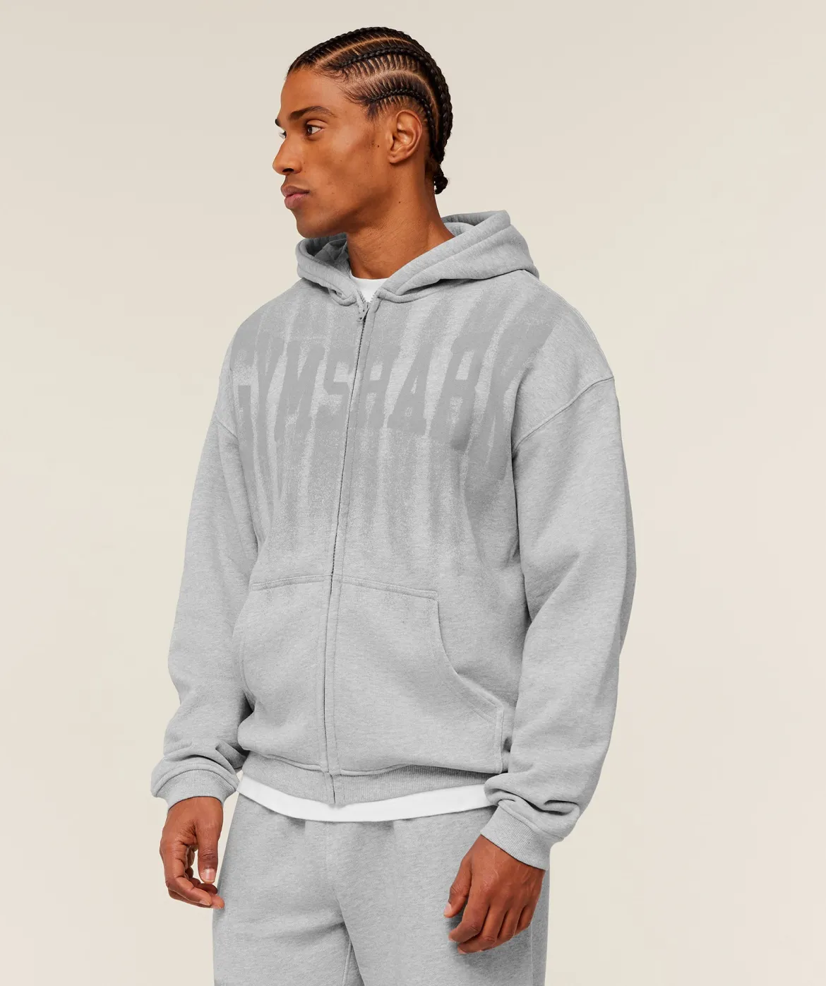 Fade Graphic Zip Through Hoodie