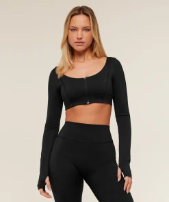 Flow Long Sleeve Crop Top with Cups
