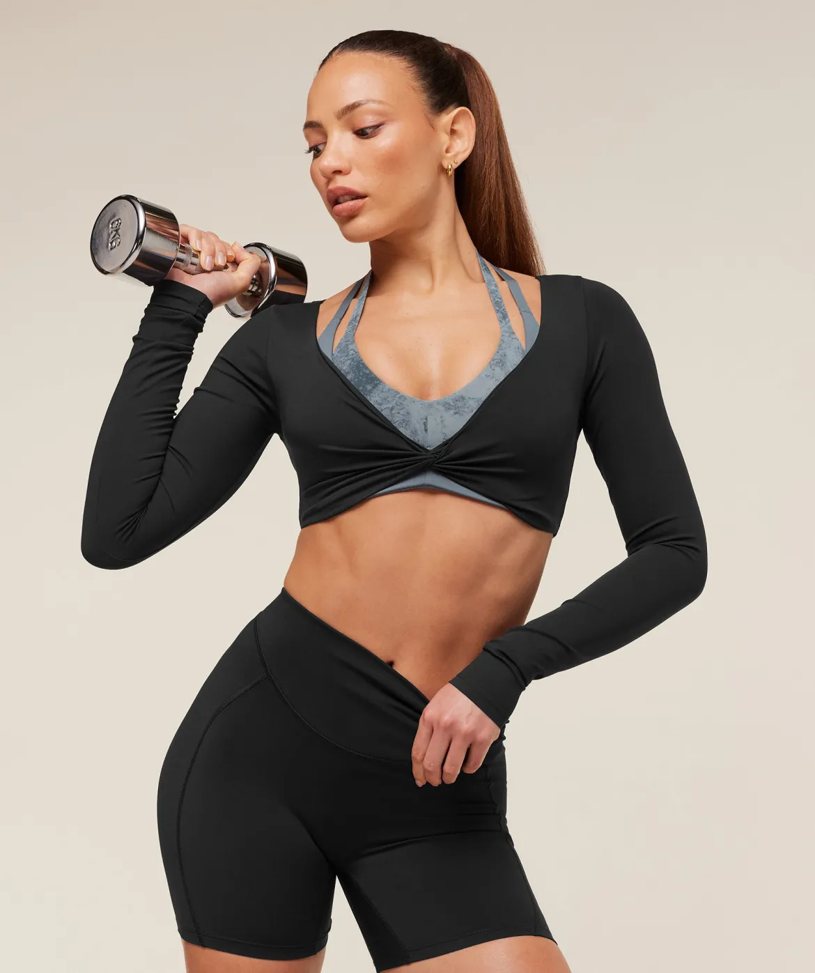 Lifting Dipped Waistband Shorts