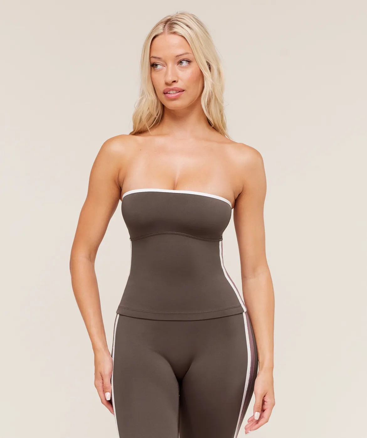 Piping Bandeau With Shelf