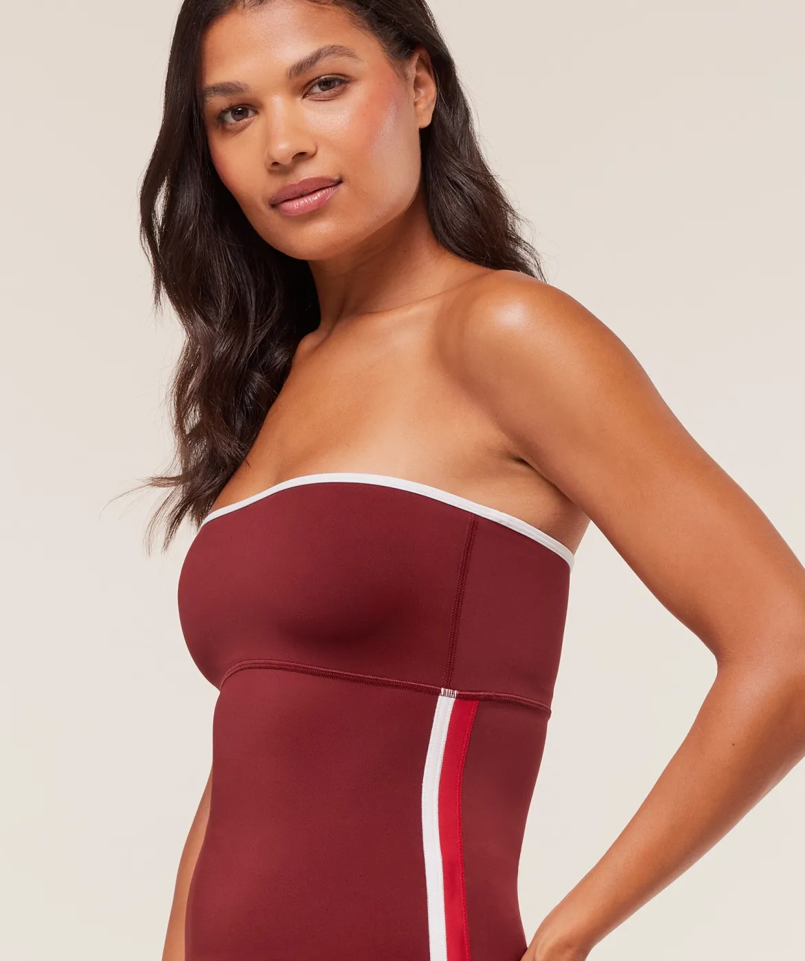 Piping Bandeau With Shelf