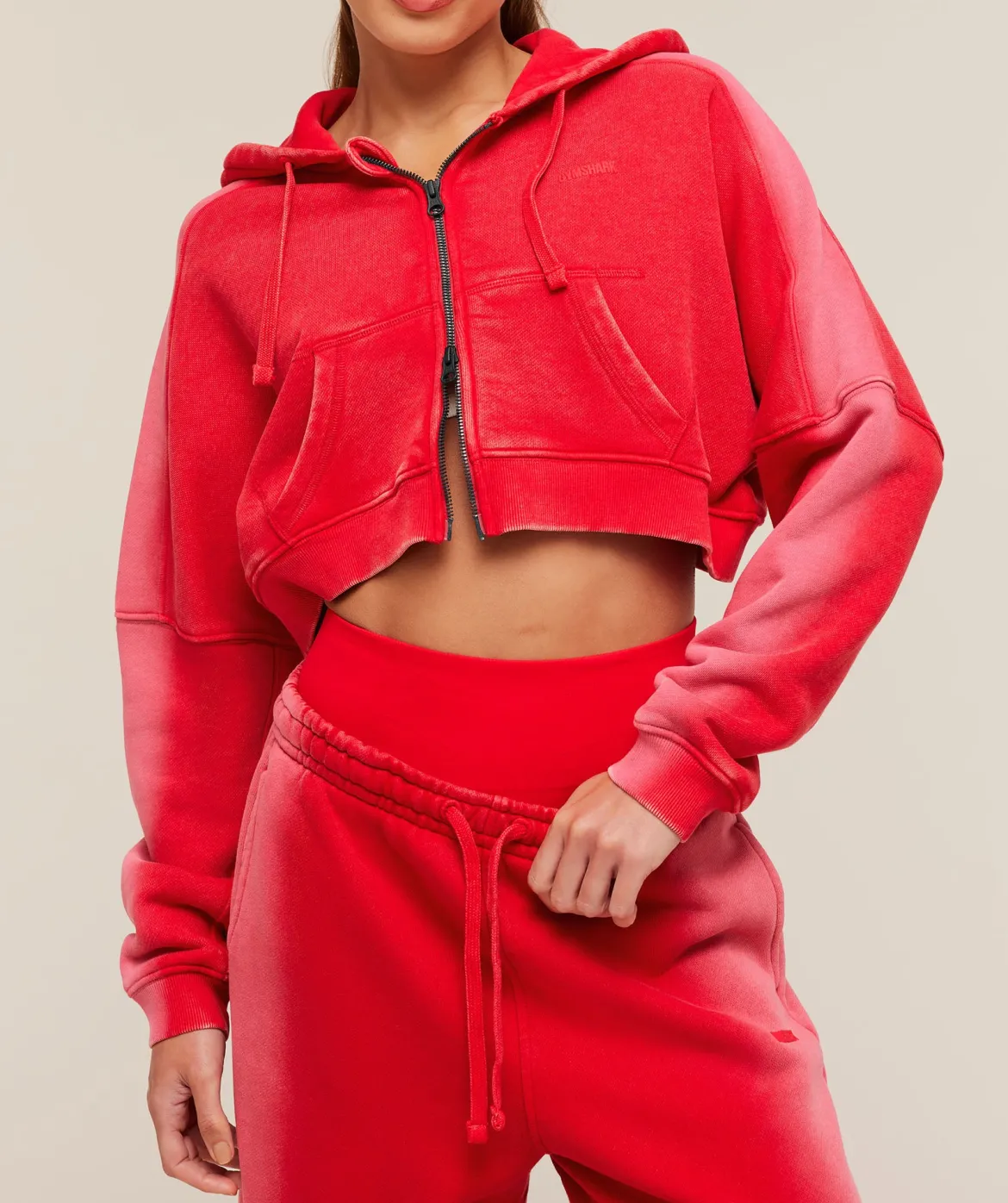 Pump Washed Zip Through Hoodie