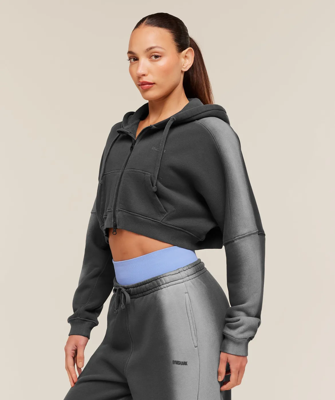 Pump Washed Zip Through Hoodie