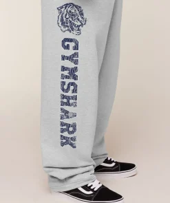 Retro Collegiate Graphic Wide Leg Pants