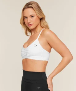 Ruched Strappy Sports Bra
