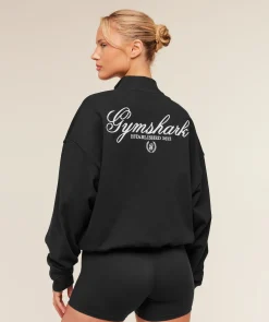 Script Embroidery Oversized Zip Through