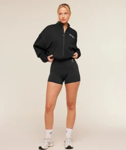 Script Embroidery Oversized Zip Through
