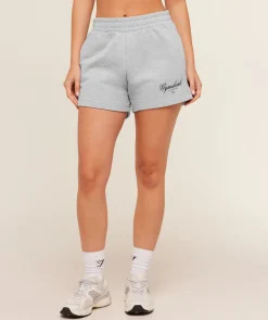 Script Embroidery Shorts